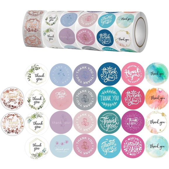 Roll of 500 PCS Thank You Sticker Labels - Buy Now - Picture 2 of 10